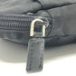 PRADA Clutch bag Nylon black Triangular plate
