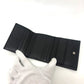 PRADA Trifold wallet M176A Safiano leather black triangle plate Women Used Authentic