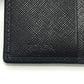 PRADA Trifold wallet M176A Safiano leather black triangle plate Women Used Authentic