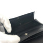 PRADA Trifold wallet M176A Safiano leather black triangle plate Women Used Authentic