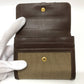 PRADA Trifold wallet 1MH523 Jacquard Brown ribbon logo Women Used Authentic