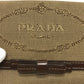PRADA Trifold wallet 1MH523 Jacquard Brown ribbon logo Women Used Authentic