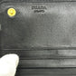 PRADA Long Wallet Purse 1M1132 leather black logo Gathered Women Used Authentic
