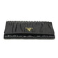 PRADA Long Wallet Purse 1M1132 leather black logo Gathered Women Used Authentic
