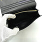 PRADA Long Wallet Purse 1M1132 leather black logo Gathered Women Used Authentic