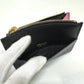 PRADA Coin case Safiano leather black logo robot charm