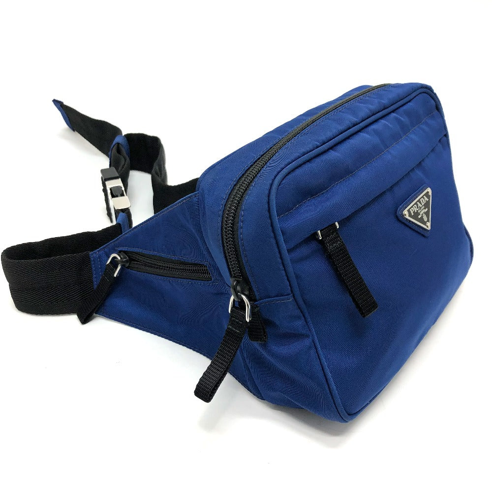 PRADA Waist bag 2VL001 Nylon blue Triangle logo