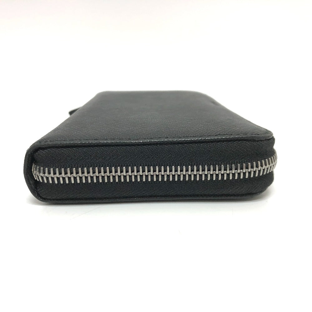 PRADA Long Wallet Purse 2ML317 Safiano leather black logo Women Used Authentic