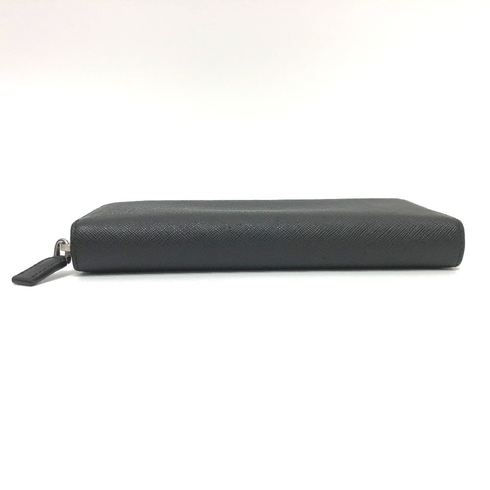 PRADA Long Wallet Purse 2ML317 Safiano leather black logo Women Used Authentic