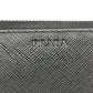 PRADA Long Wallet Purse 2ML317 Safiano leather black logo Women Used Authentic