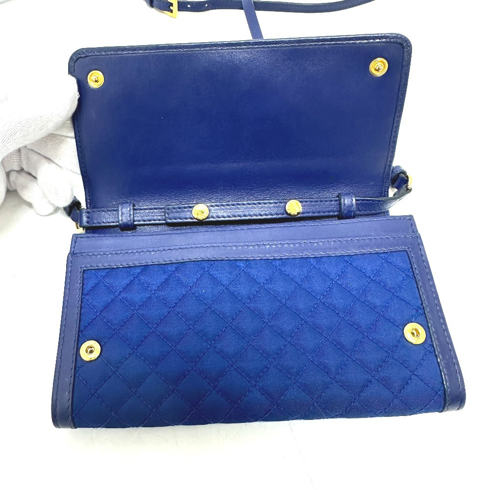 PRADA Shoulder Bag 1M1437 Nylon blue logo quilting Women Used Authentic