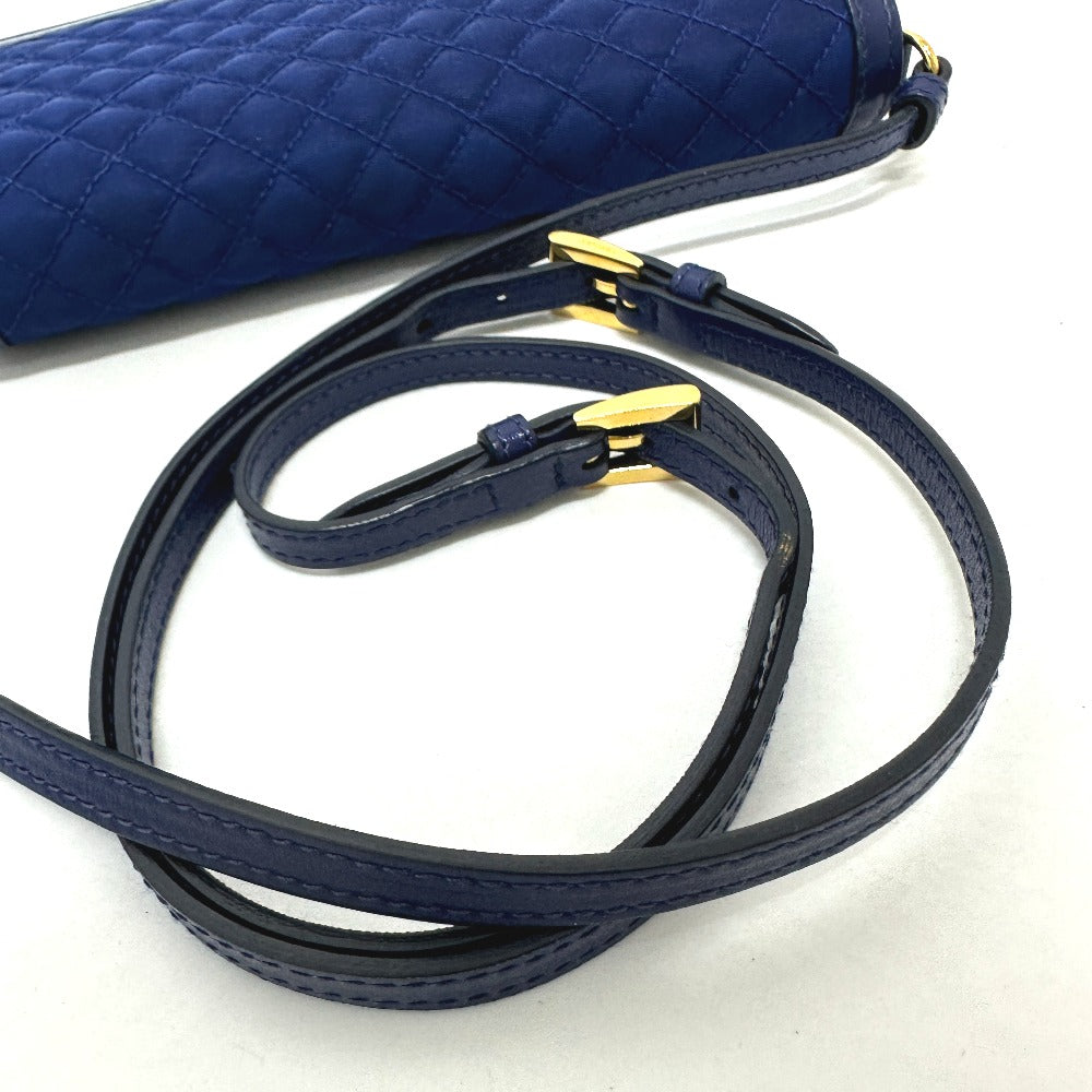 PRADA Shoulder Bag 1M1437 Nylon blue logo quilting Women Used Authentic