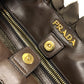 PRADA Tote Bag BN1728 Nylon canvas, leather Brown Frill Women Used Authentic
