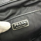 PRADA Handbag Nylon / leather black Evening bear