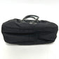 PRADA Handbag Nylon / leather black Evening bear
