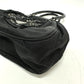 PRADA Handbag Nylon / leather black Evening bear