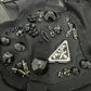 PRADA Handbag Nylon / leather black Evening bear