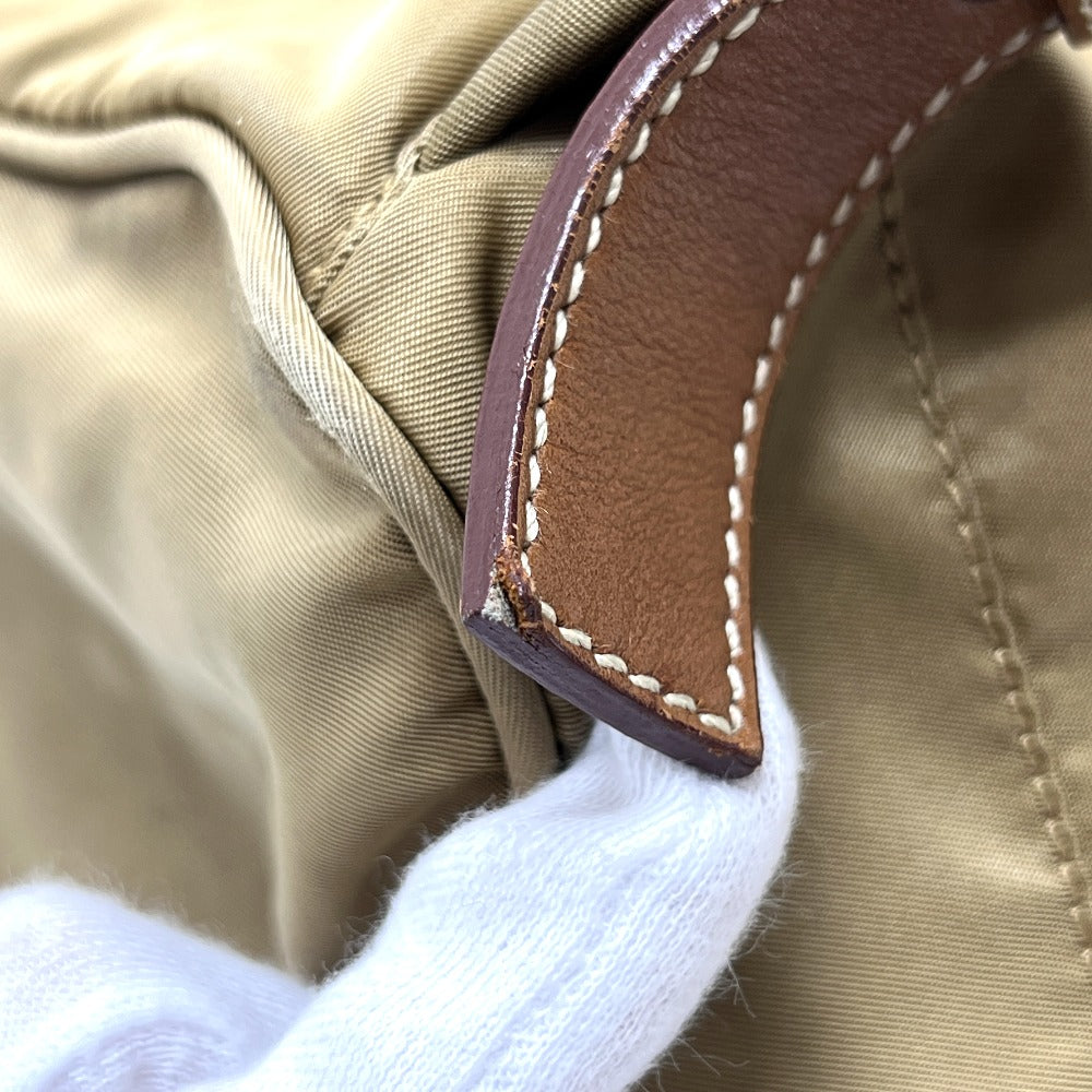 PRADA Backpack Nylon Brown With logo