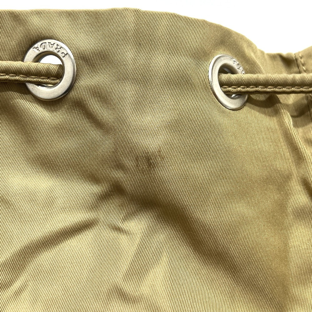 PRADA Backpack Nylon Brown With logo