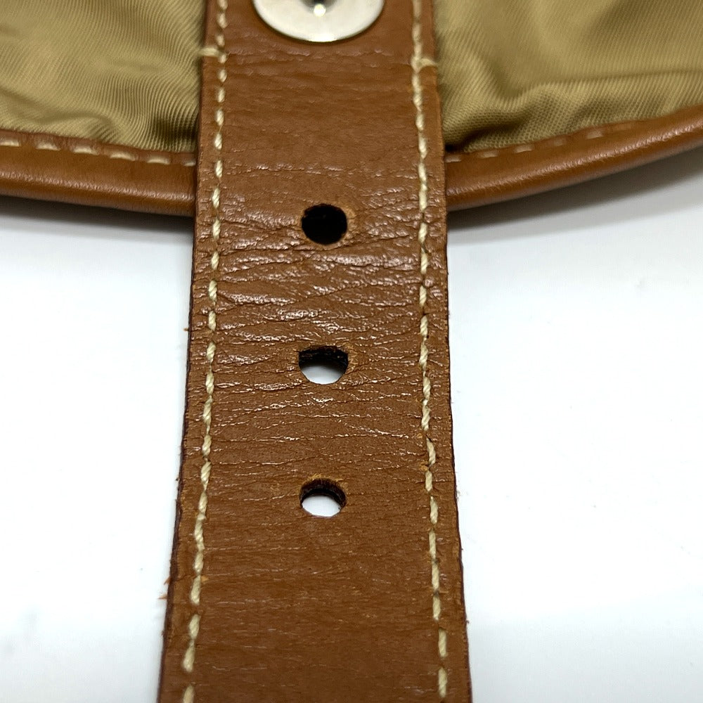 PRADA Backpack Nylon Brown With logo