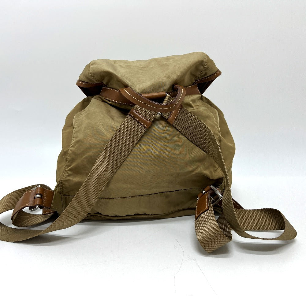 PRADA Backpack Nylon Brown With logo