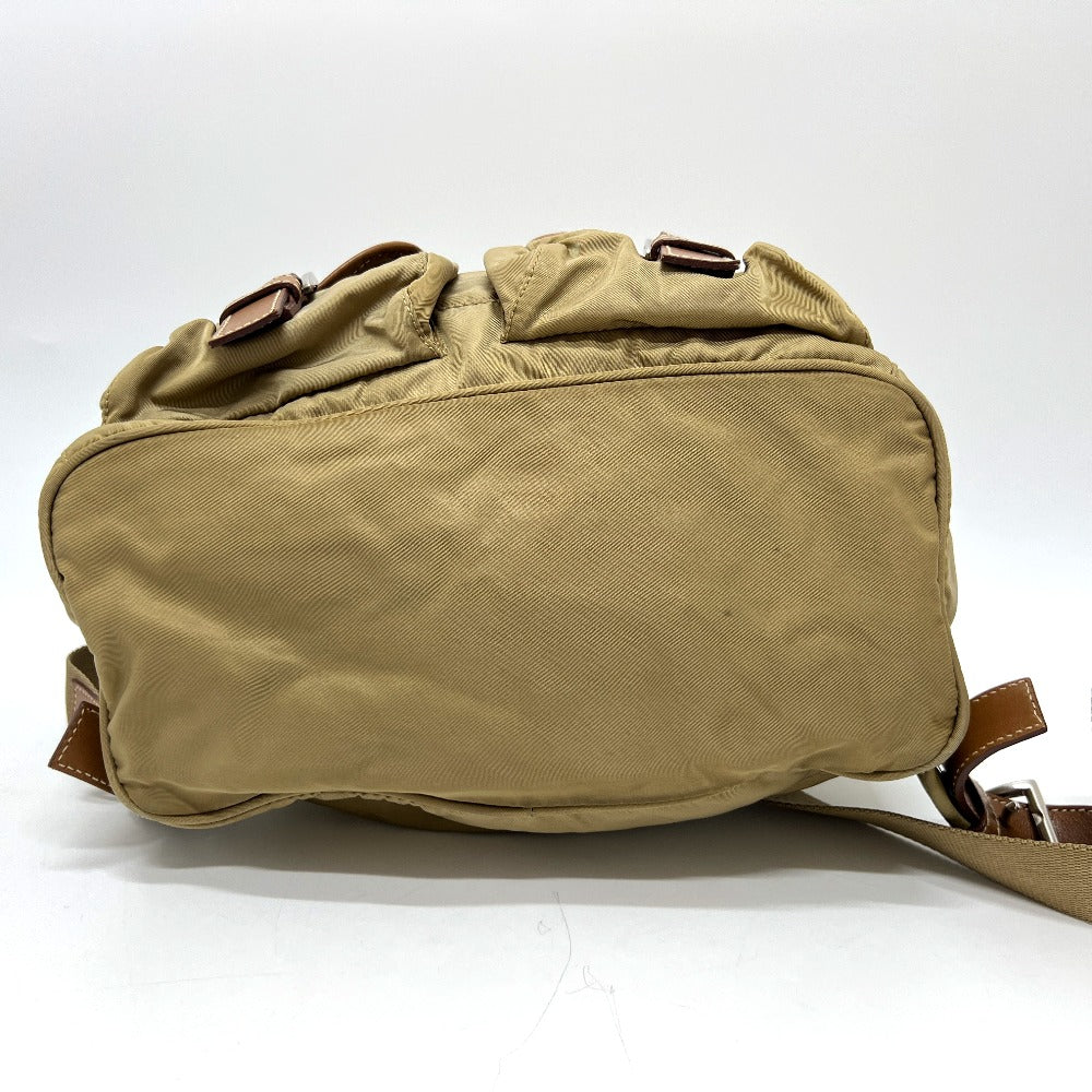 PRADA Backpack Nylon Brown With logo