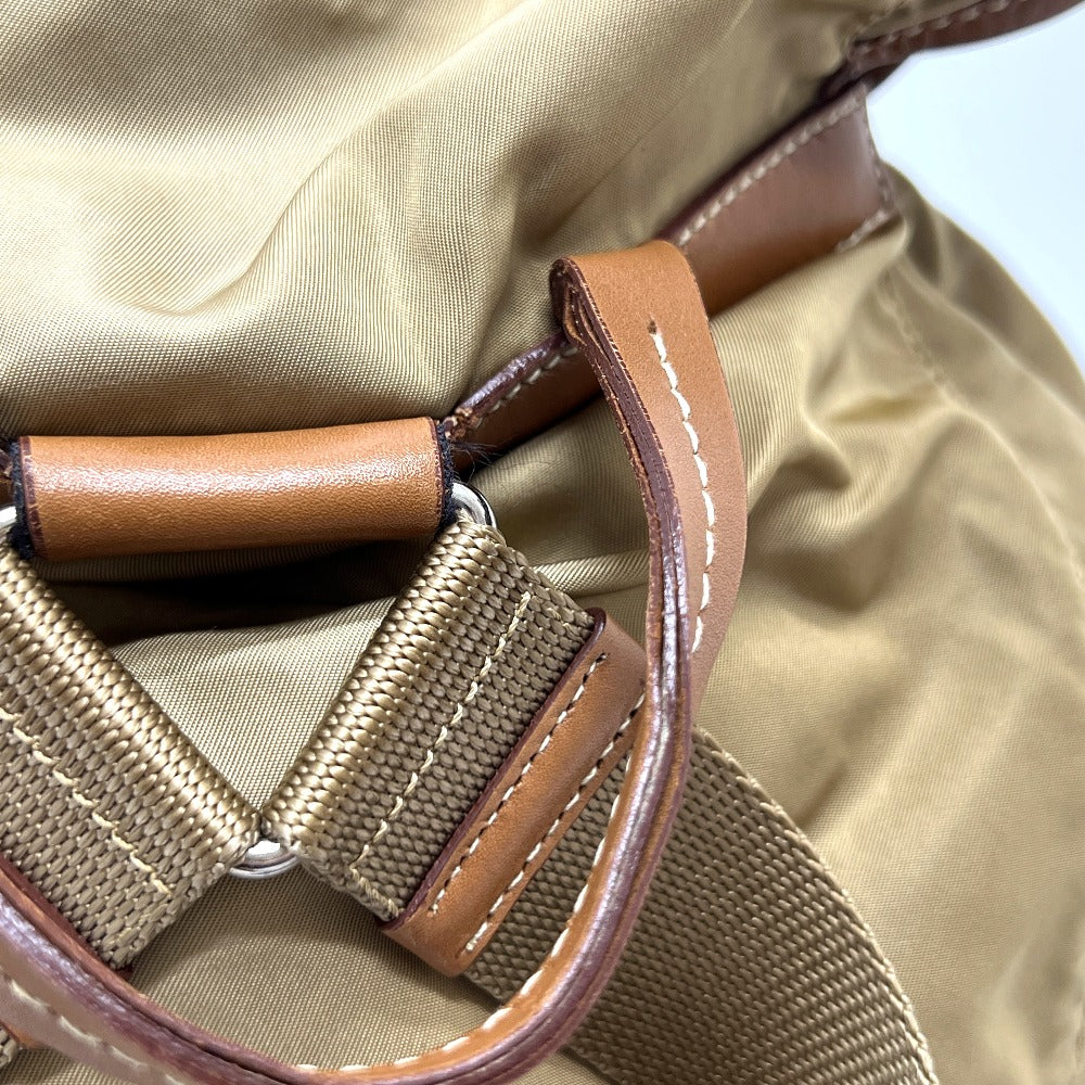 PRADA Backpack Nylon Brown With logo