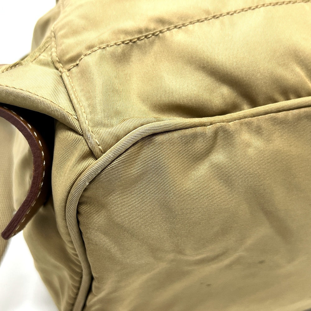 PRADA Backpack Nylon Brown With logo