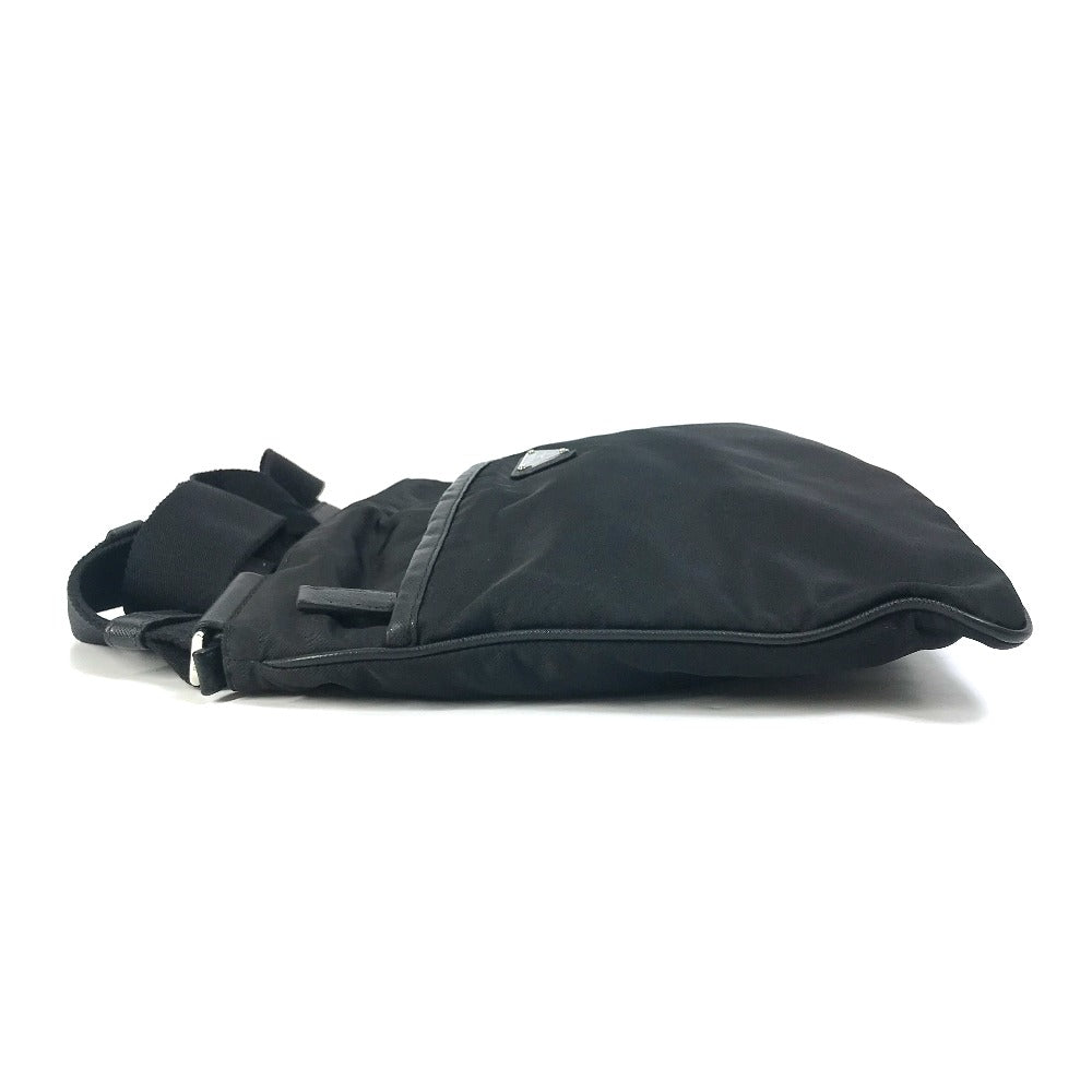 PRADA Shoulder Bag 2VH053 Nylon / leather black Bag Triangle logo mens Used Authentic