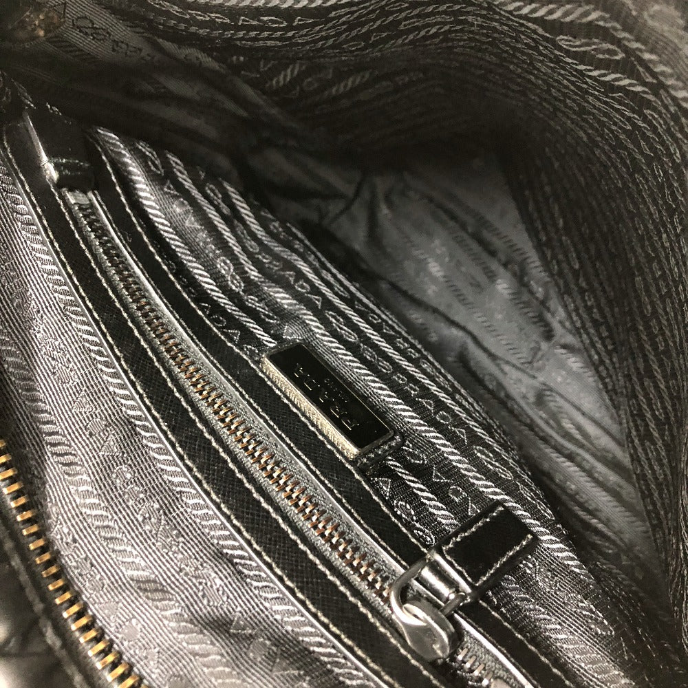 PRADA Shoulder Bag 2VH002 Nylon black Renylon Triangle Logo Women Secondhand Authentic