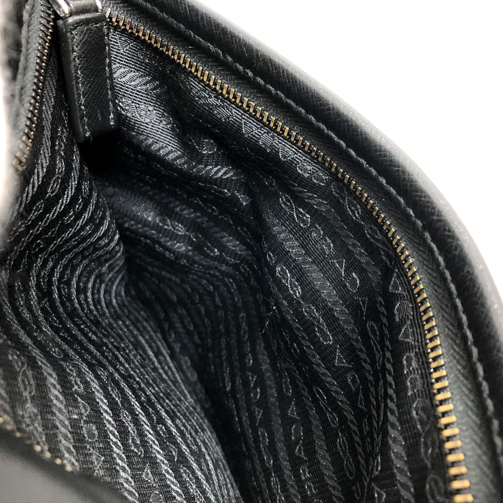 PRADA Shoulder Bag 2VH002 Nylon black Renylon Triangle Logo Women Secondhand Authentic