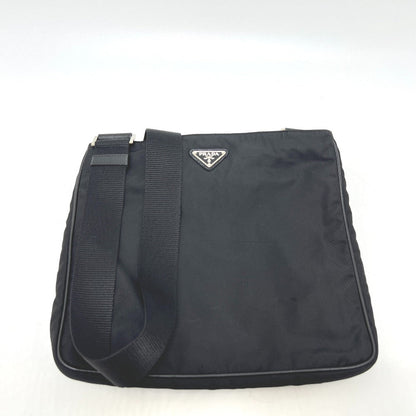 PRADA Shoulder Bag VA0251 Nylon black triangle plate