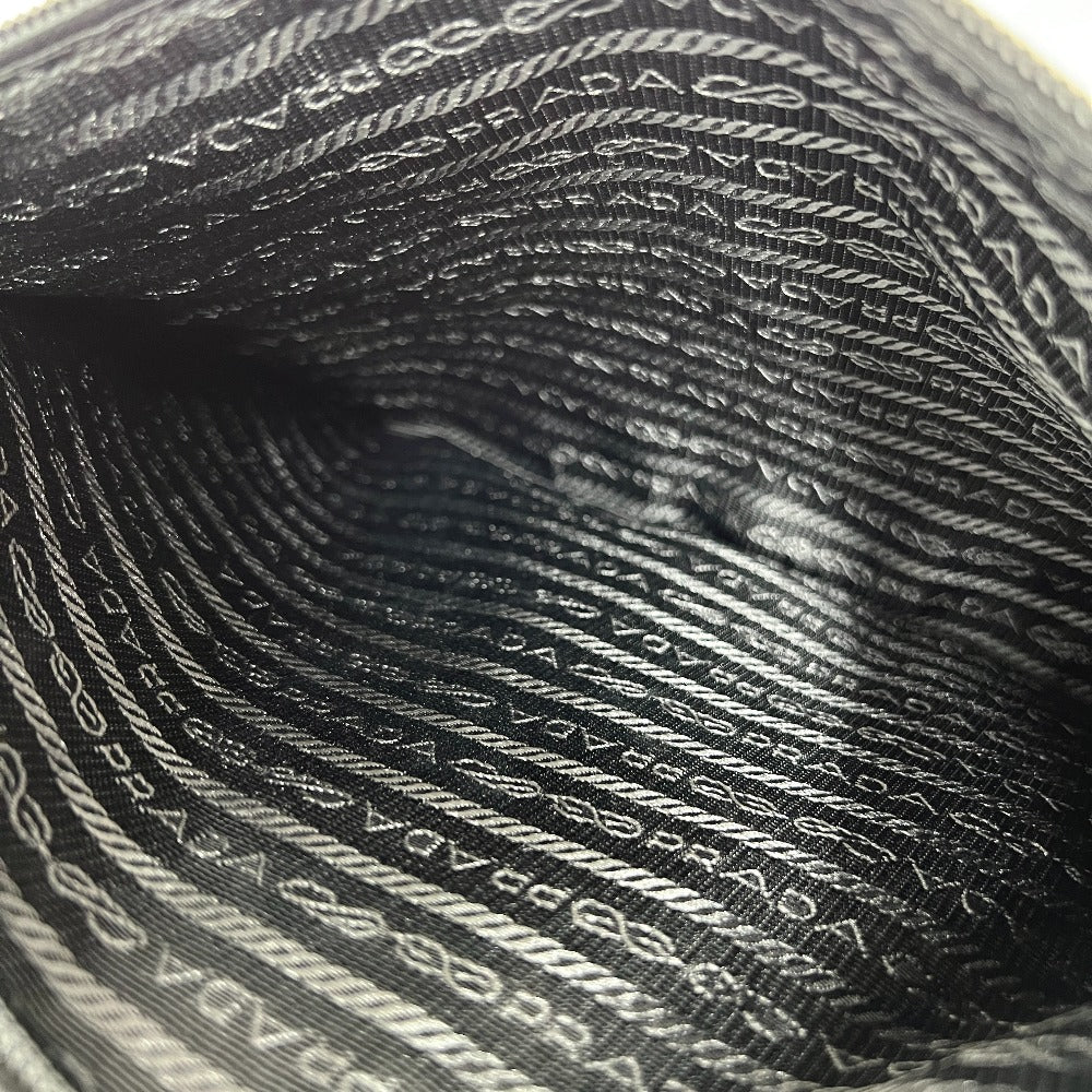 PRADA Shoulder Bag VA0251 Nylon black triangle plate