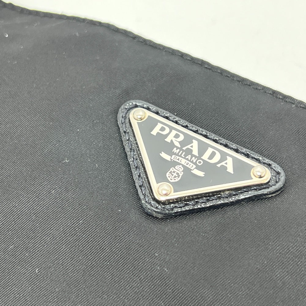 PRADA Shoulder Bag VA0251 Nylon black triangle plate