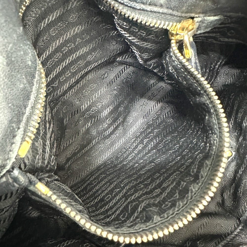 PRADA Tote Bag BN1788 Nylon / leather black Gathered Women Used Authentic
