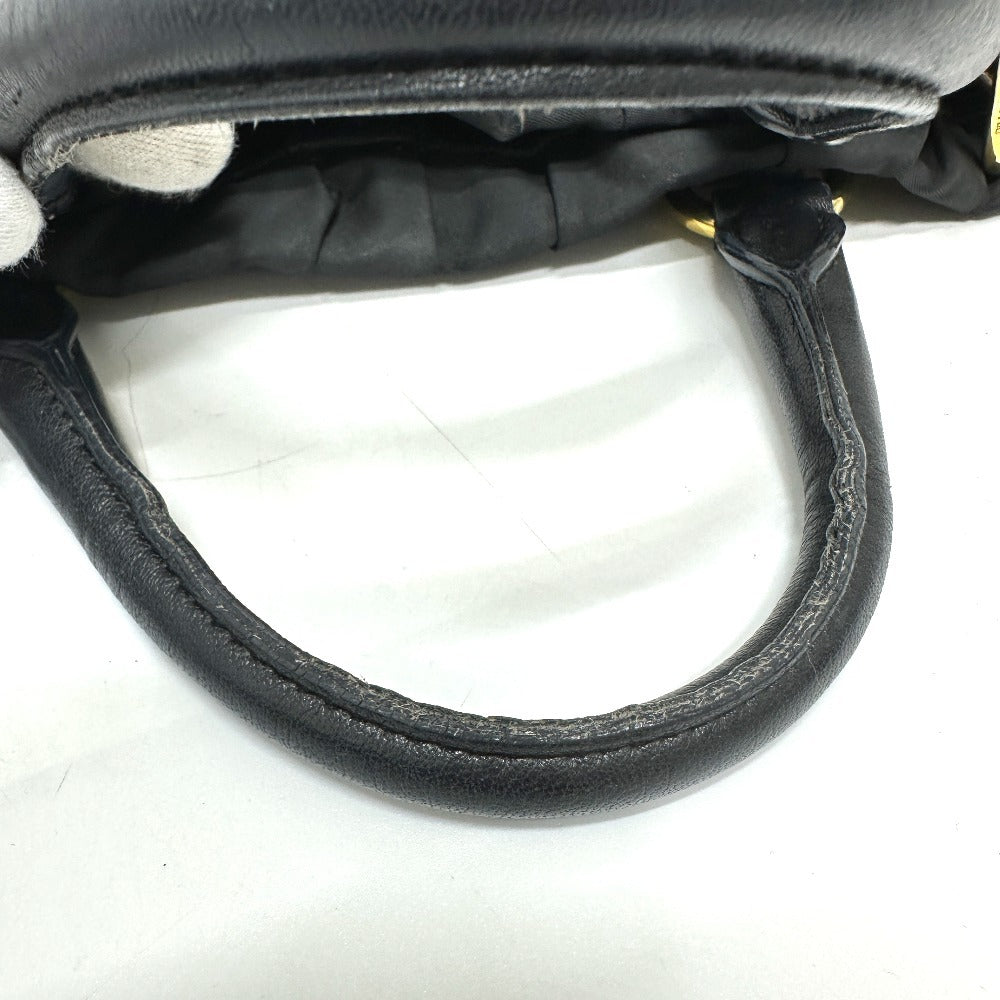PRADA Tote Bag BN1788 Nylon / leather black Gathered Women Used Authentic
