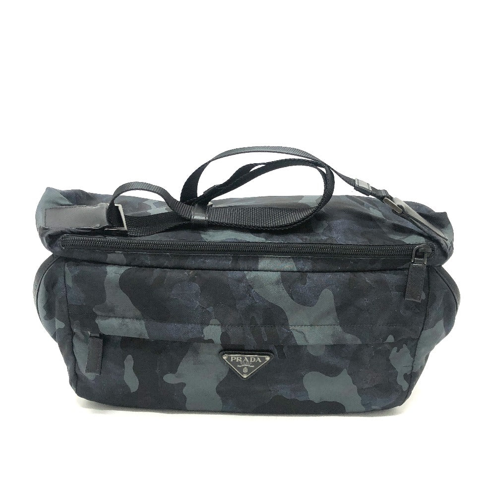 PRADA Sling bag 2VH991 Nylon blue Triangle logo camouflage
