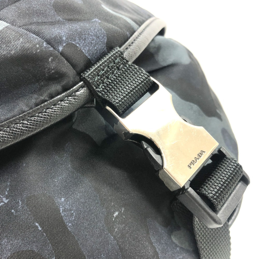PRADA Sling bag 2VH991 Nylon blue Triangle logo camouflage