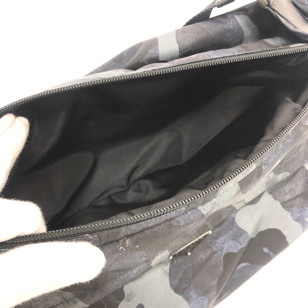 PRADA Sling bag 2VH991 Nylon blue Triangle logo camouflage