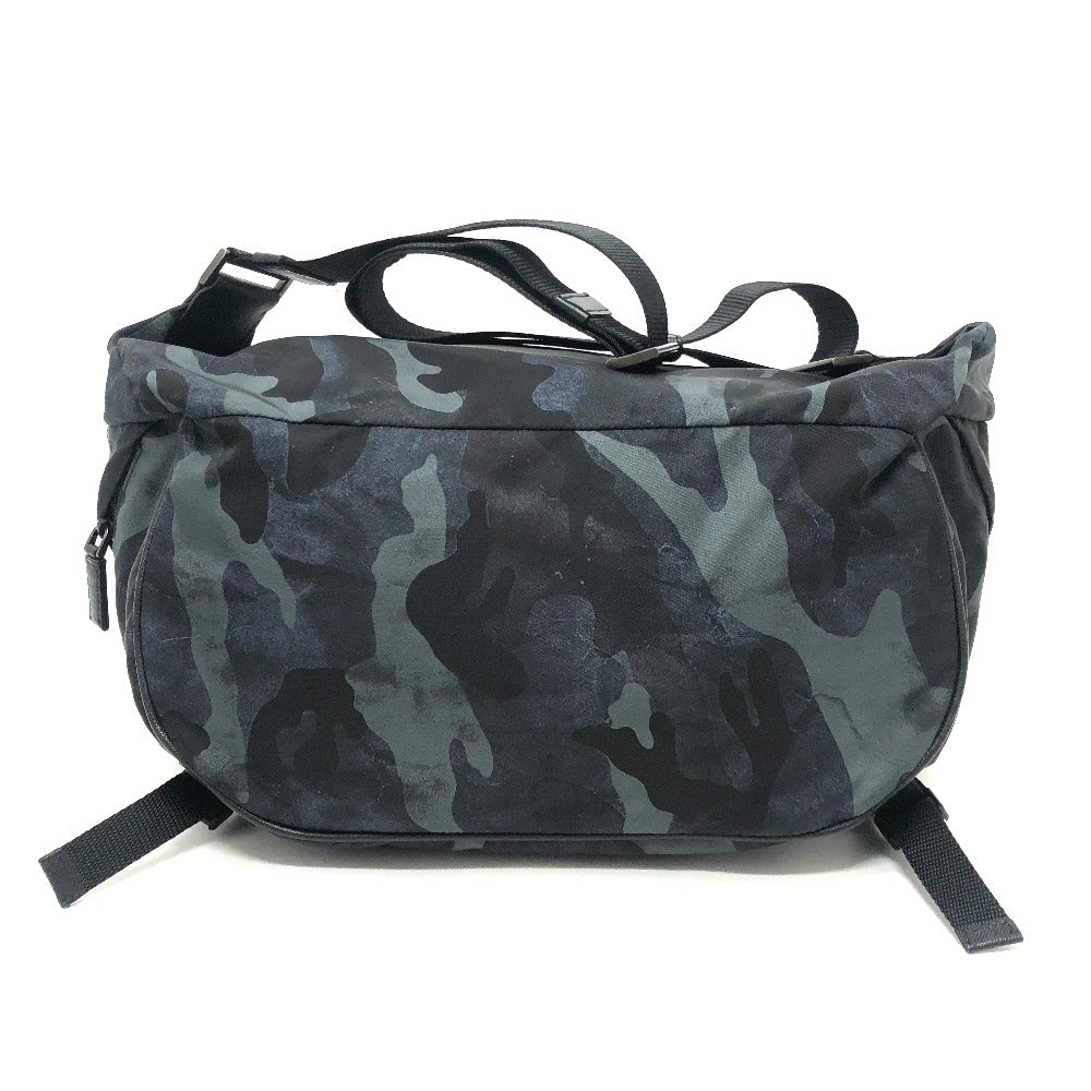 PRADA Sling bag 2VH991 Nylon blue Triangle logo camouflage