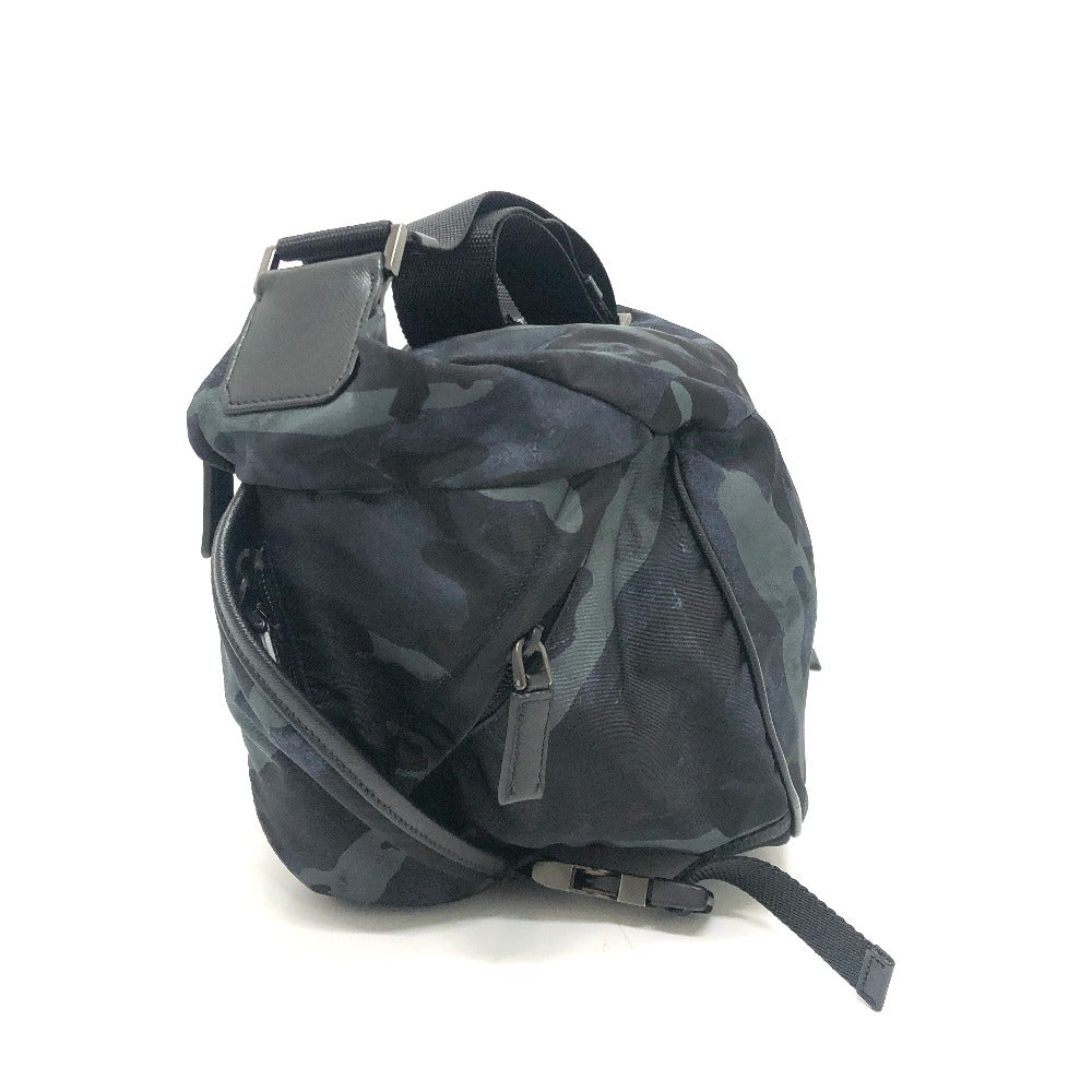 PRADA Sling bag 2VH991 Nylon blue Triangle logo camouflage