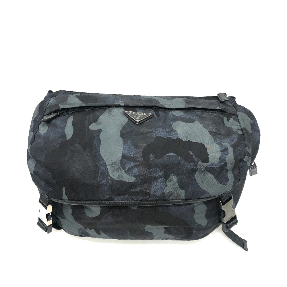 PRADA Sling bag 2VH991 Nylon blue Triangle logo camouflage