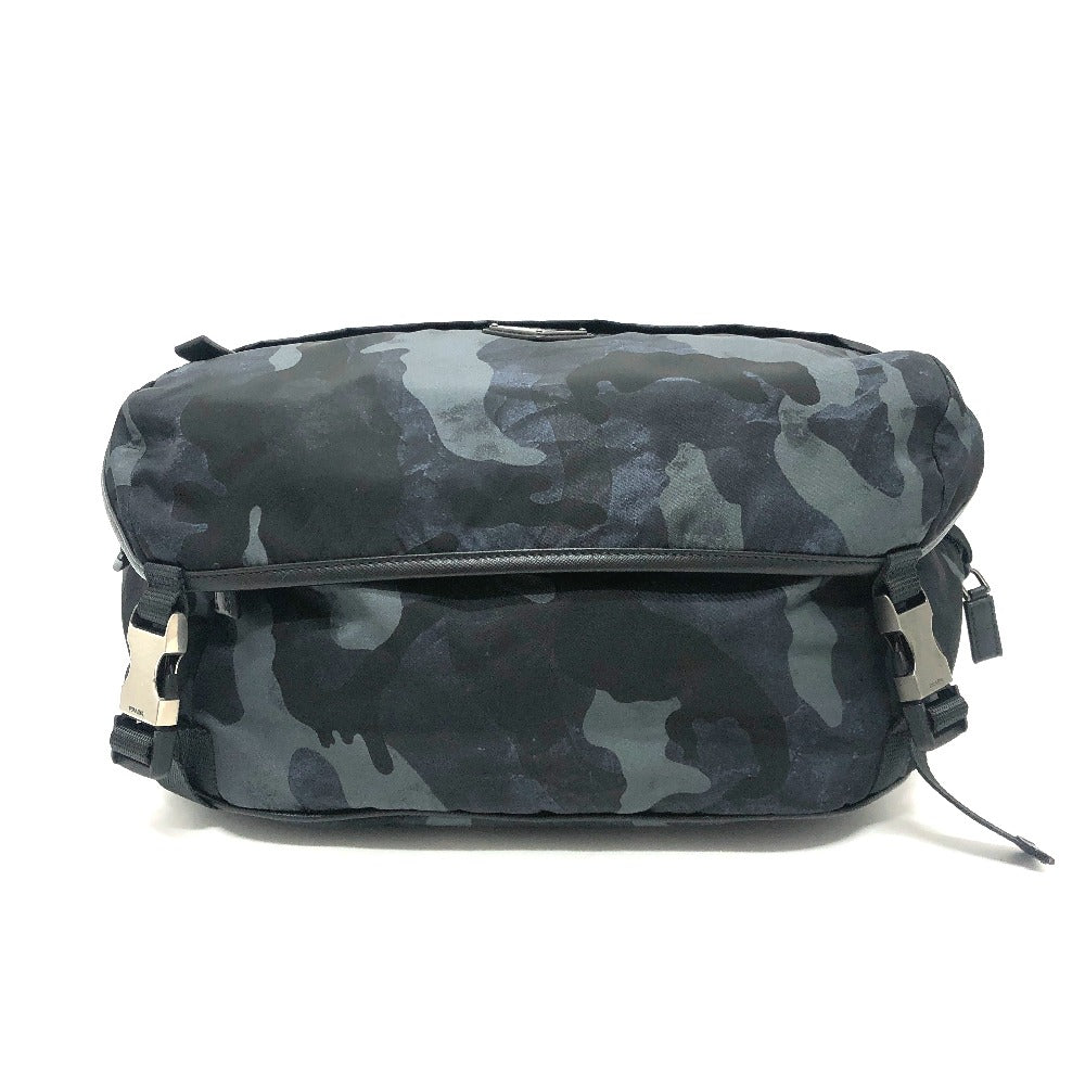PRADA Sling bag 2VH991 Nylon blue Triangle logo camouflage
