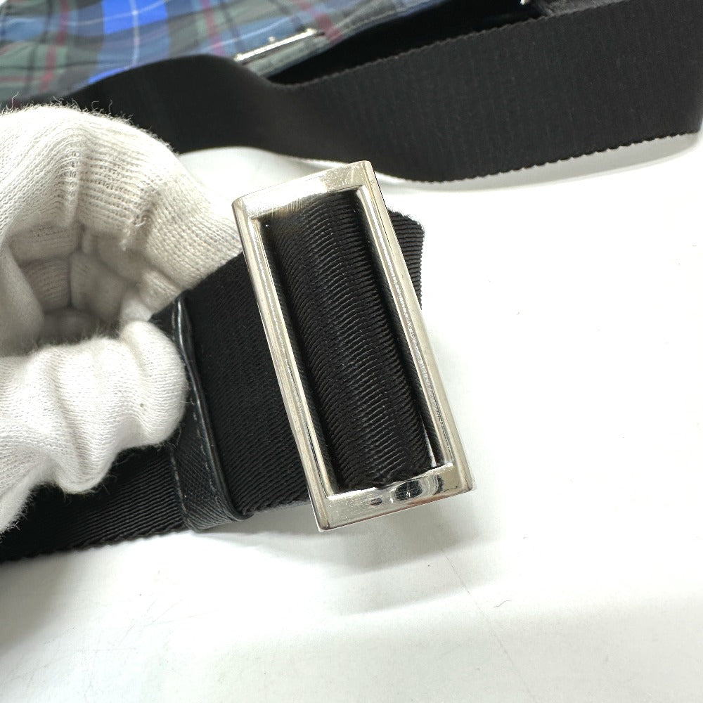 PRADA Shoulder Bag Nylon multicolor Triangle Plate Check Pattern