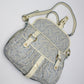 CELINE Shoulder Bag Canvas, Leather light blue Diagonal Women Used Authentic