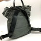 PRADA Backpack BZ0032 leather gray Triangle logo Women Used Authentic
