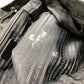 PRADA Backpack BZ0032 leather gray Triangle logo Women Used Authentic