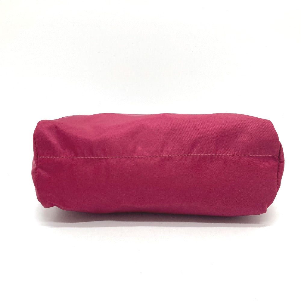 PRADA Pouch Nylon Red triangle plate Women Used Authentic