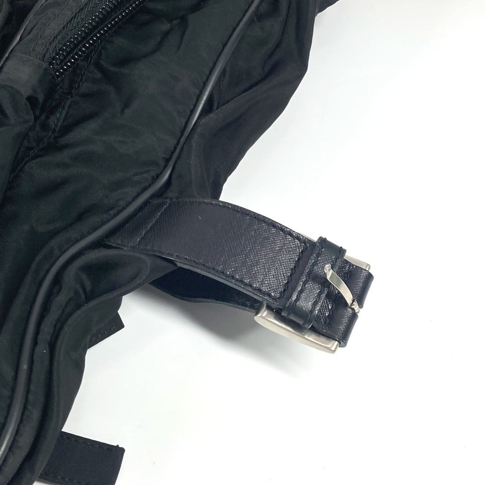 PRADA Boston Duffel bag Nylon black Triangle logo plate unisex(Unisex) Used Authentic
