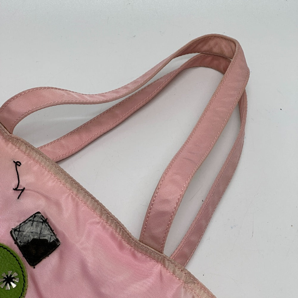 PRADA Tote Bag BR2897 Nylon pink robot Women Used Authentic